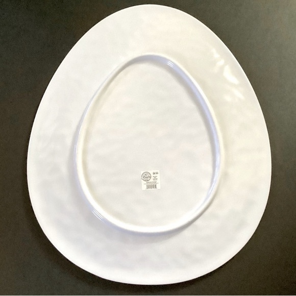 House & Garden Easter Bunny Egg Shaped Melamine Serving Platter NWT - Picture 2 of 4